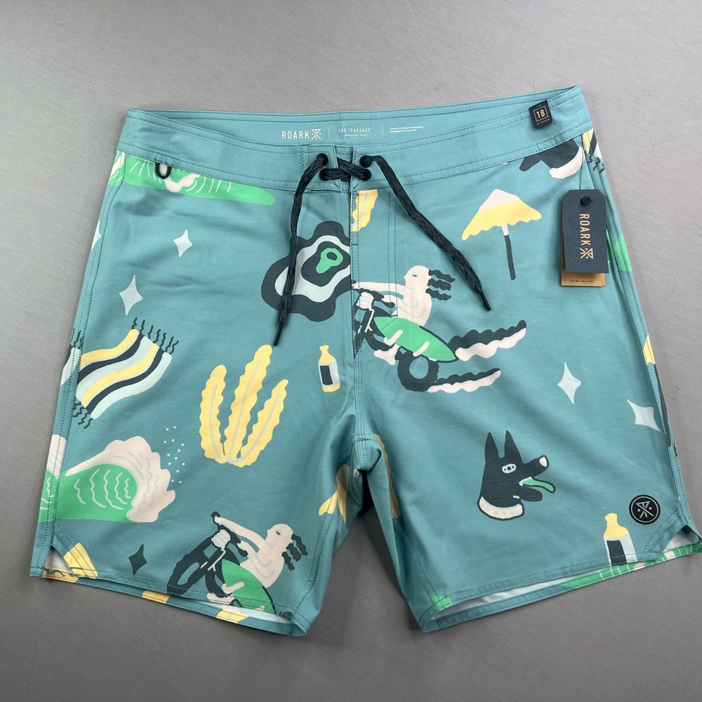 ROARK PASSAGE 18” AGAVE BLUE BOARDSHORTS